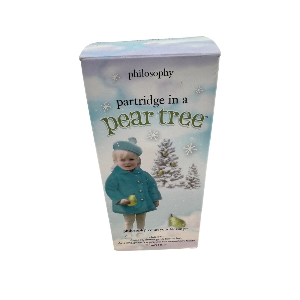Philosophy Partridge in a Pear Tree 24oz White Pear Shower Gel Shampoo New Box